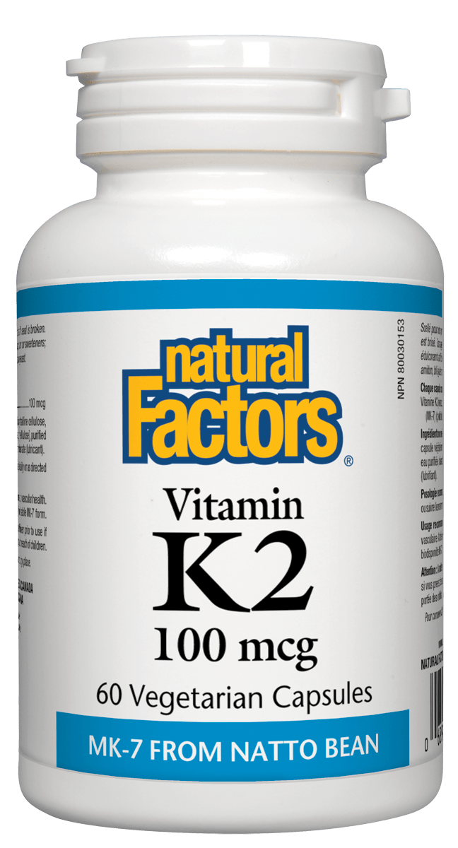 Natural Factors Vitamin K2 100mcg 60 Vegetable Capsules