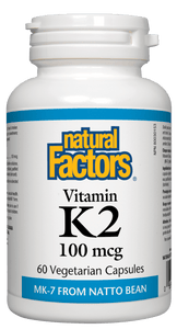 Natural Factors Vitamin K2 100mcg 60 Vegetable Capsules
