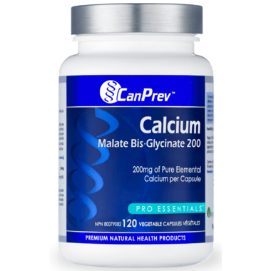CanPrev Calcium Malate Bisglycinate 200mg 120vcaps