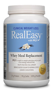 Natural Factors RealEasy with PGX Whey Meal Replacement Vanilla 1kg