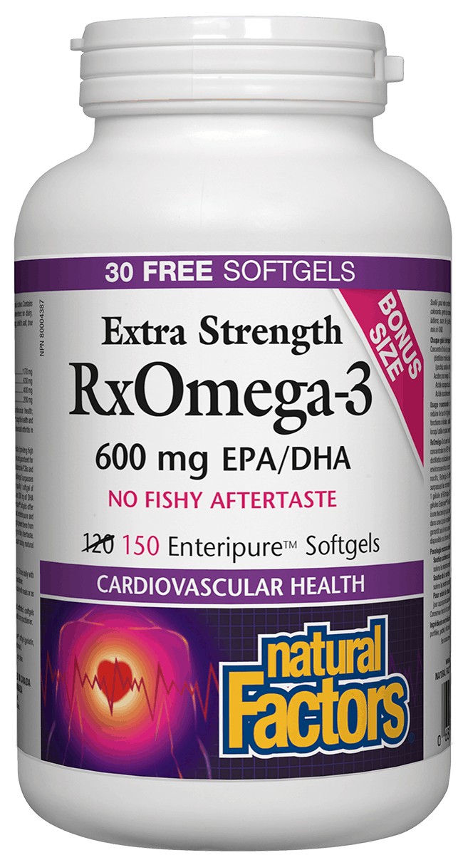 Natural Factors RxOmega3 600mg 150 Softgels