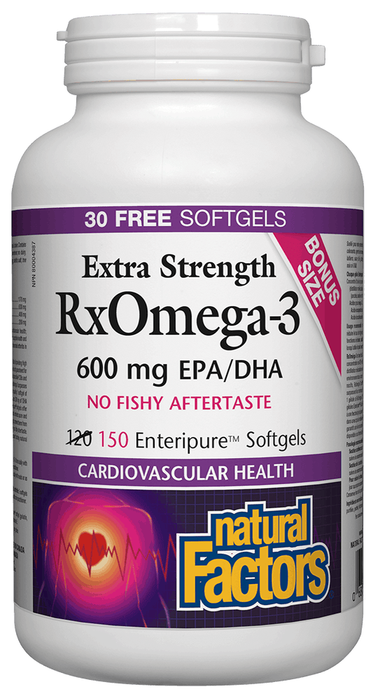 Natural Factors RxOmega3 600mg 150 Softgels