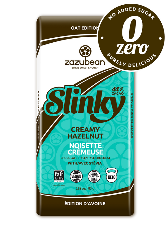 Zazubean Slinky Zero Creamy Oat Hazelnut 80g