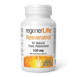 Natural Factors Regenerlife Resveratrol 500mg 60 Vegetarian Capsules