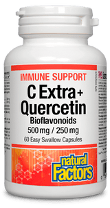 Natural Factors Vitamin C 500mg + Quercetin 250mg 60 Easy Swallow Capsules