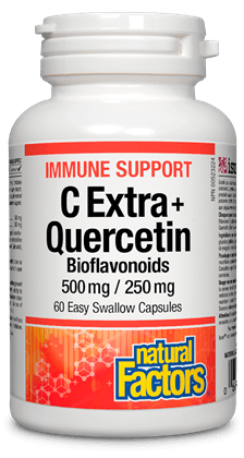 Natural Factors Vitamin C 500mg + Quercetin 250mg 60 Easy Swallow Capsules