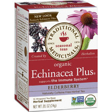 Load image into Gallery viewer, Traditional Medicinals Organic Echinacea Elderberry 16 Bags
