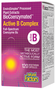Natural Factors BioCoenzymated Active B Complex 120 Vegetarian Capsules