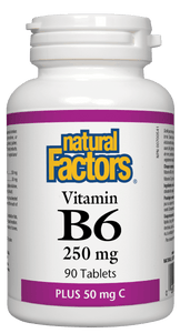 Natural Factors Vitamin B6 250mg with Vitamin C 90 Tablets