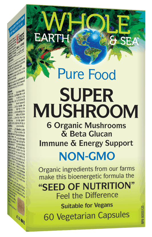 Whole Earth And Sea Super Mushroom 60 Vegetable Capsules
