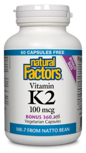 Natural Factors Vitamin K2 100mcg 360 Softgels