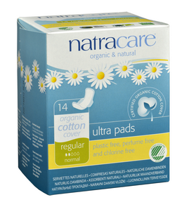 Natracare Ultra Pads Wings Regular 14 Pack