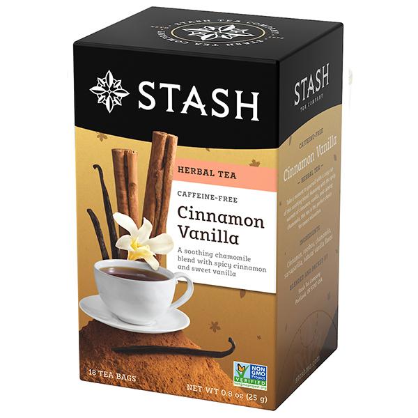 Stash Cinnamon Vanilla Herbal Tea (Caffeine Free) 18 Bags