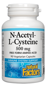 Natural Factors NAC N-Acetyl-L-Cysteine 500mg 90 Capsules