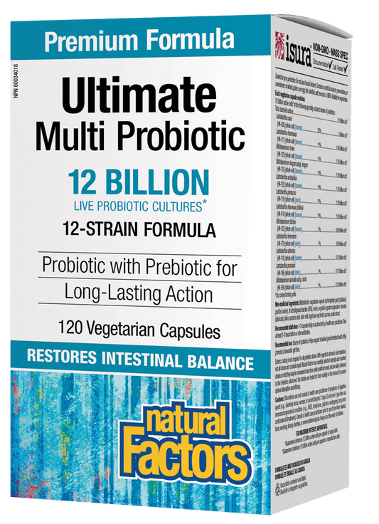 Natural Factors Ultimate Multi Probiotic 12 Billion 120 Vegetable Capsules