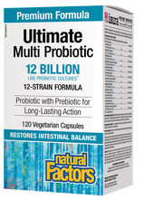 Load image into Gallery viewer, Natural Factors Ultimate Multi Probiotic 12 Billion 120 Vegetable Capsules
