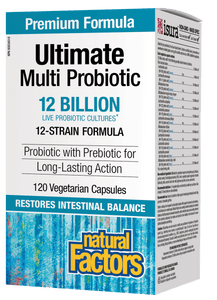 Natural Factors Ultimate Multi Probiotic 12 Billion 120 Vegetable Capsules