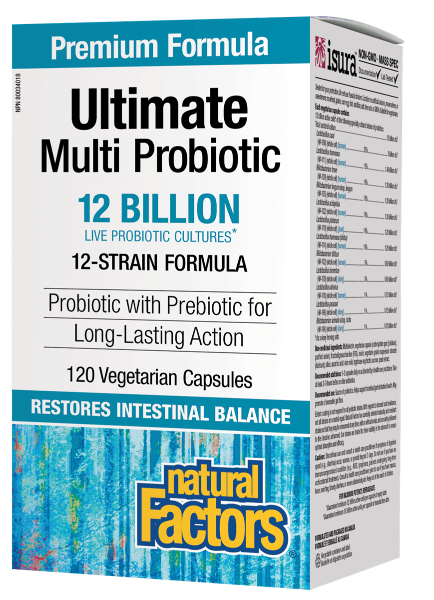 Natural Factors Ultimate Multi Probiotic 12 Billion 120 Vegetable Capsules