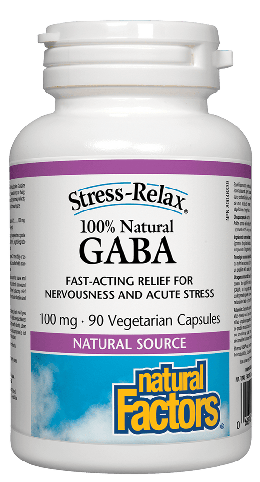 Natural Factors GABA 100mg 90 Vegetable Capsules