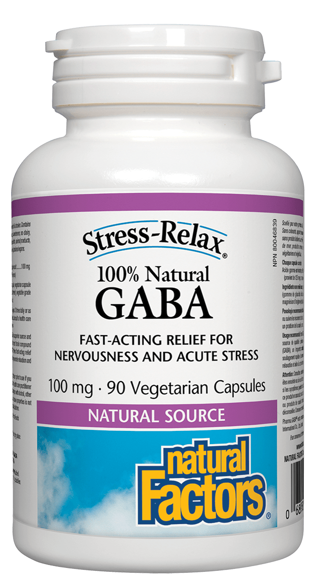 Natural Factors GABA 100mg 90 Vegetable Capsules