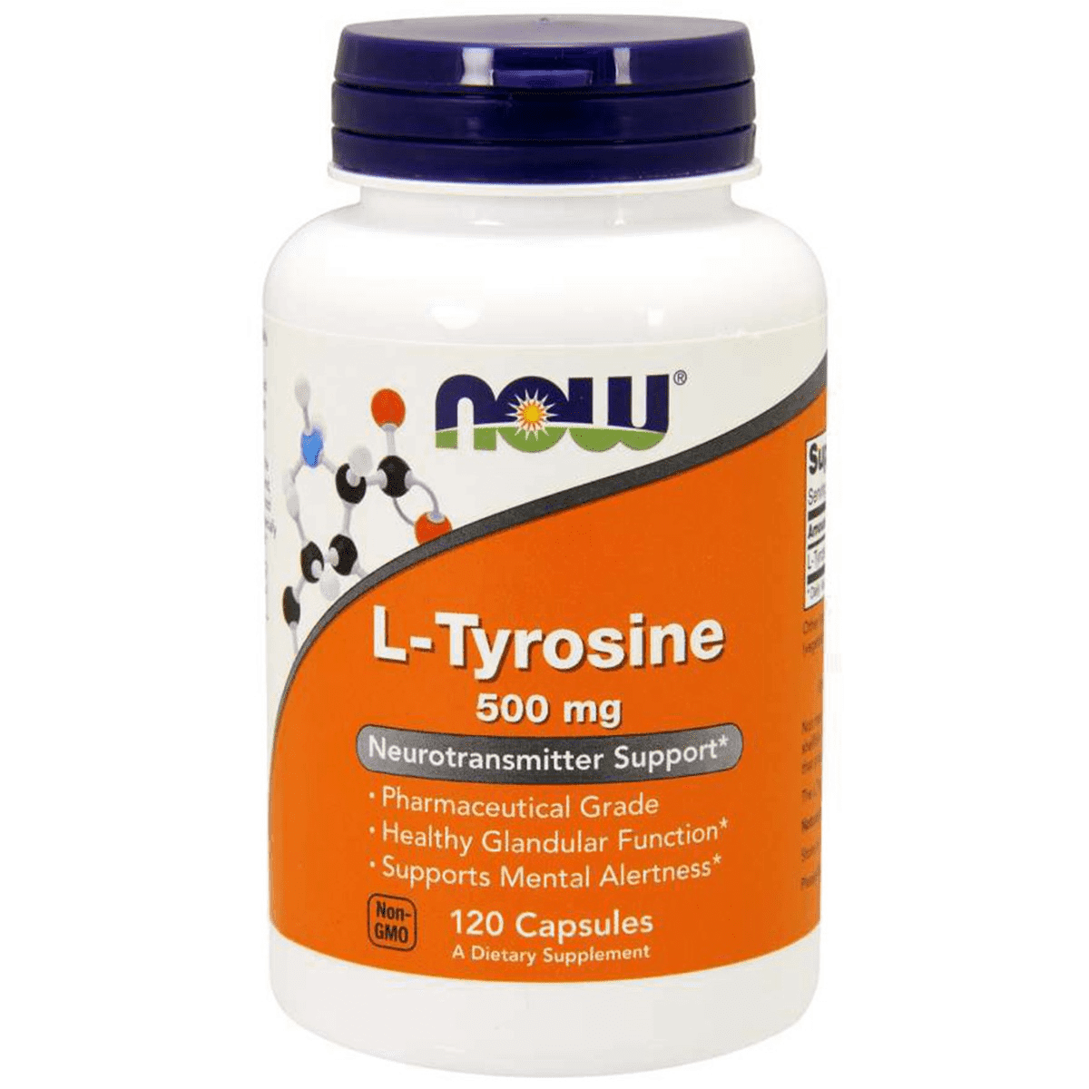 NOW L-Tyrosine 500mg 120 Capsules