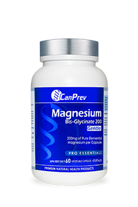 CanPrev Magnesium Bis-Glycinate 200mg 60 Vegetarian Capsules