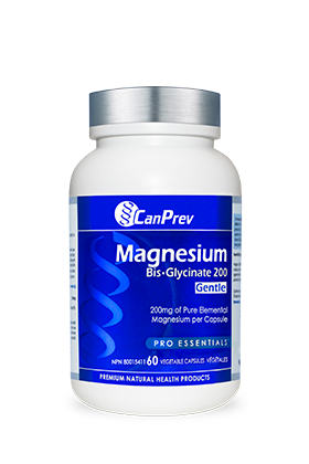 CanPrev Magnesium Bis-Glycinate 200mg 60 Vegetarian Capsules