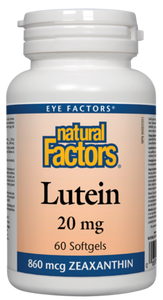 Natural Factors Lutein 20mg 60 Softgels
