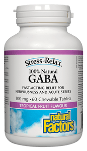 Natural Factors GABA 100mg 60 Chewable Tablets