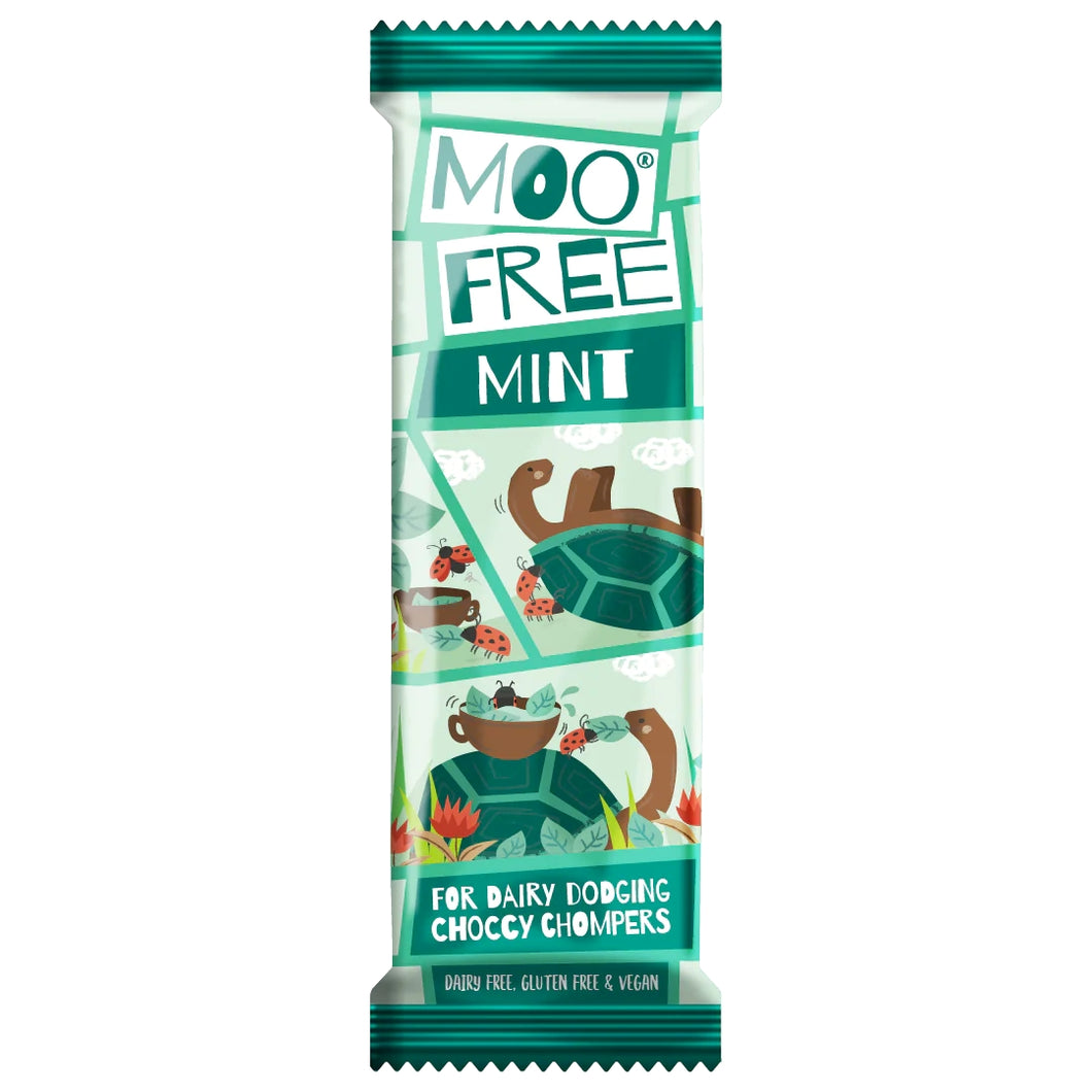 Moo Free Mini Dairy Free Mint Chocolate Bar 20g
