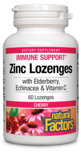 Natural Factors Zinc Lozenges Cherry 60 Lozenges