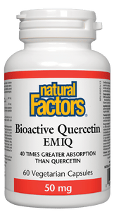 Natural Factors Bioactive Quercetin EMIQ 50 mg 60 Vegetarian Capsules