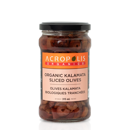 Acropolis Org Sliced Kalamata Olives 315ml