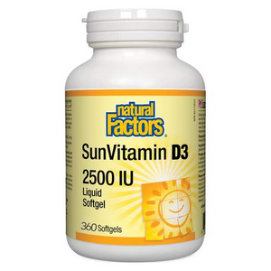 Natural Factors Vitamin D3 2500 IU 360 Softgels