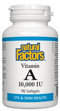 Load image into Gallery viewer, Natural Factors Vitamin A 10,000IU 90 Softgels
