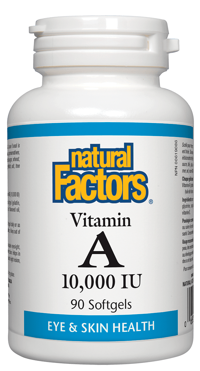 Natural Factors Vitamin A 10,000IU 90 Softgels