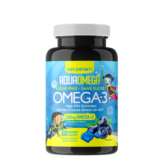 AquaOmega High EPA Kids Gummies Blueberry 60 Gummies