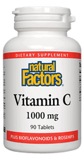 Load image into Gallery viewer, Natural Factors Vitamin C Plus Bioflavonoids and Rosehips 1000mg 90 Tablets
