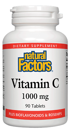 Natural Factors Vitamin C Plus Bioflavonoids and Rosehips 1000mg 90 Tablets