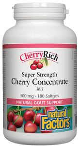 Natural Factors CherryRich Super Strength Cherry Concentrate 500mg 180 Capsules