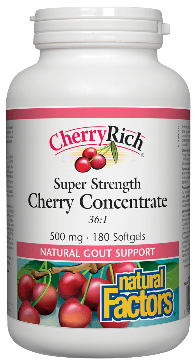 Natural Factors CherryRich Super Strength Cherry Concentrate 500mg 180 Capsules