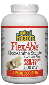 Natural Factors FlexAble Glucosamine Sulfate 500mg 500 Capsules