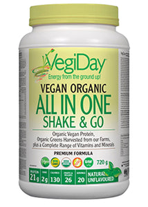 VegiDay Organic All In One Nutritional Protein Shake Unflavoured 720g