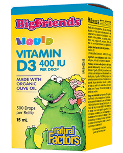 Natural Factors Big Friends Vitamin D 400 IU Drops 15ml