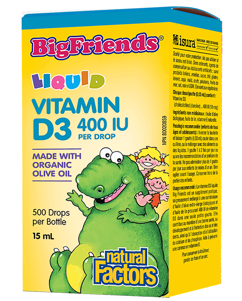 Natural Factors Big Friends Vitamin D 400 IU Drops 15ml