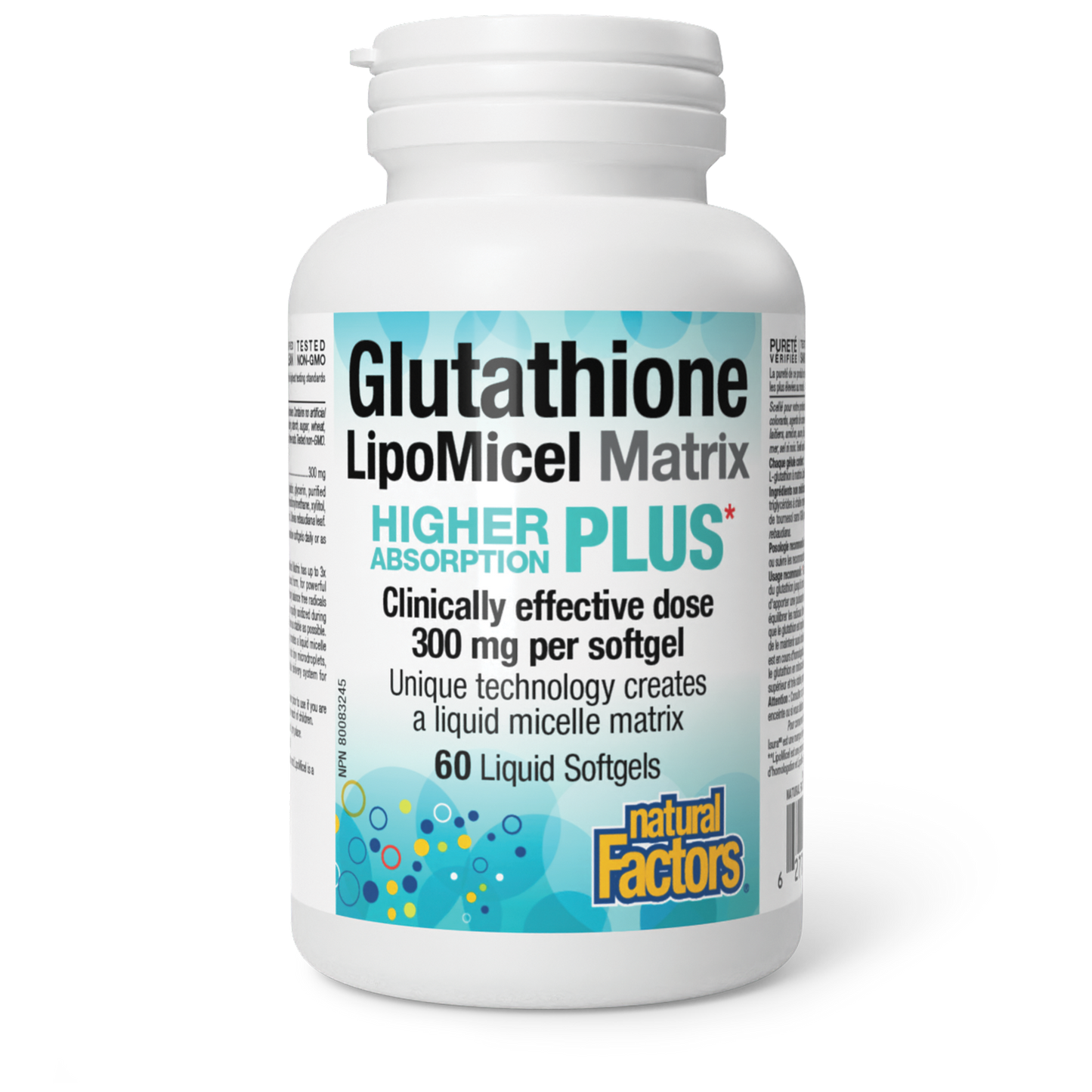 Natural Factors Glutathione LipoMicel Matrix 300mg 60 Liquid Softgels