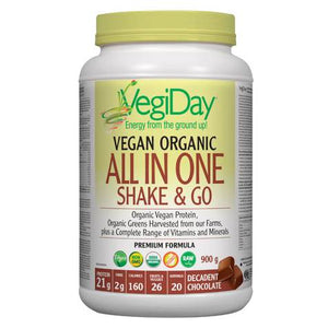 VegiDay Organic All In One Nutritional Protein Shake Chocolate 900g