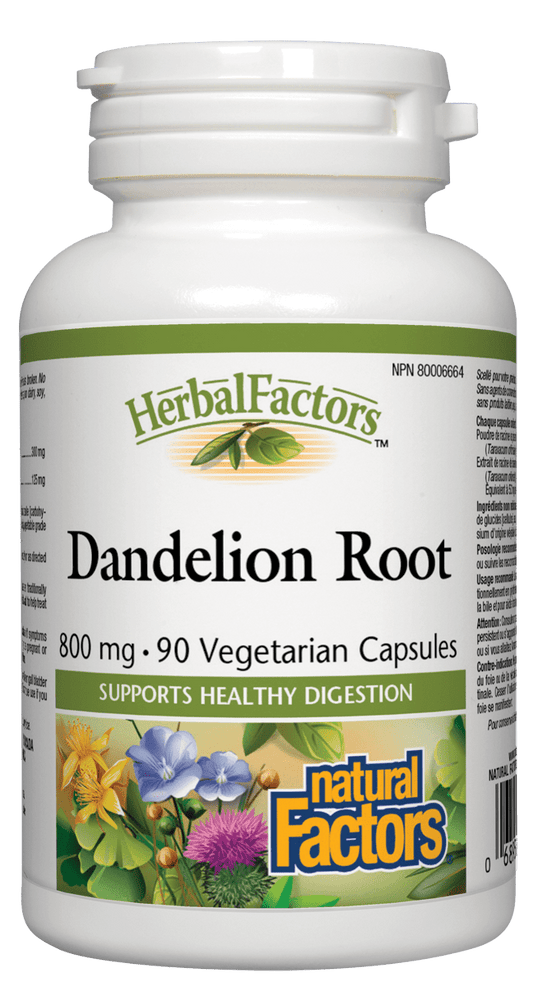Natural Factors Dandelion Root 90 Vegetarian Capsules