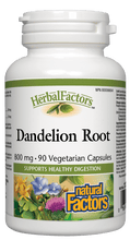 Load image into Gallery viewer, Natural Factors Dandelion Root 90 Vegetarian Capsules
