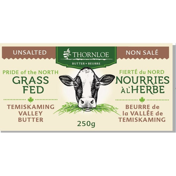 Thornloe Grass Fed Butter Unsalted 250g